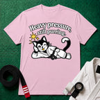 Still Purring Black Belt T-Shirt in Light Pink