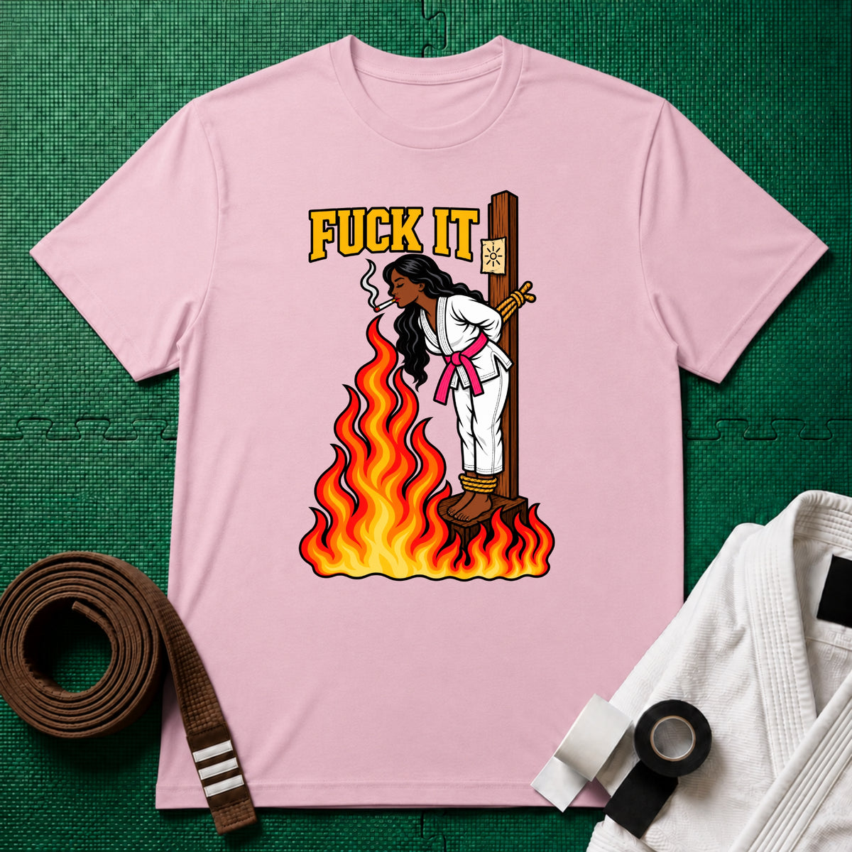 F*ck It T-Shirt (Design 1), Light Pink