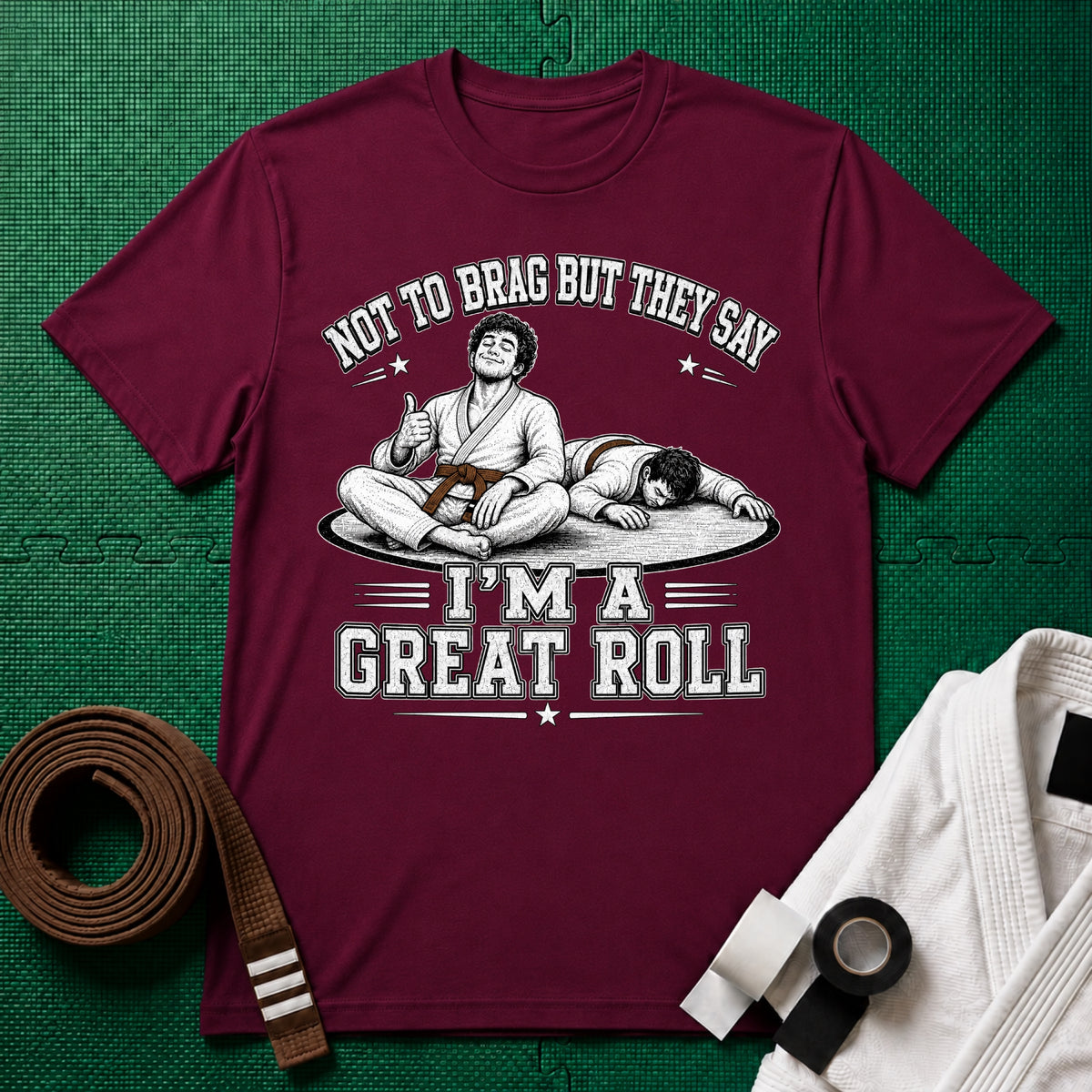 Not to Brag M Brown Belt T-Shirt