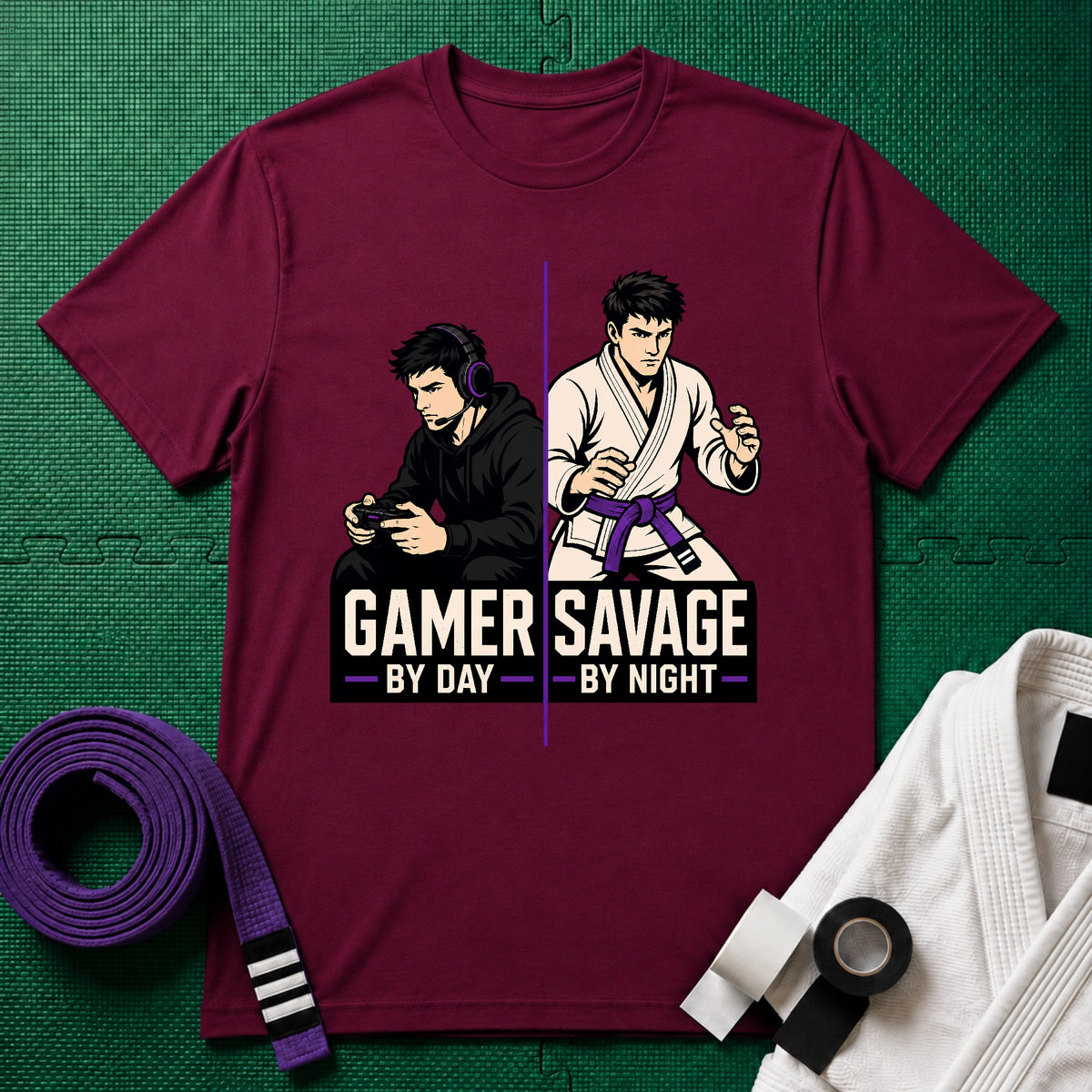 Gamer by Day Purple Belt T-Shirt