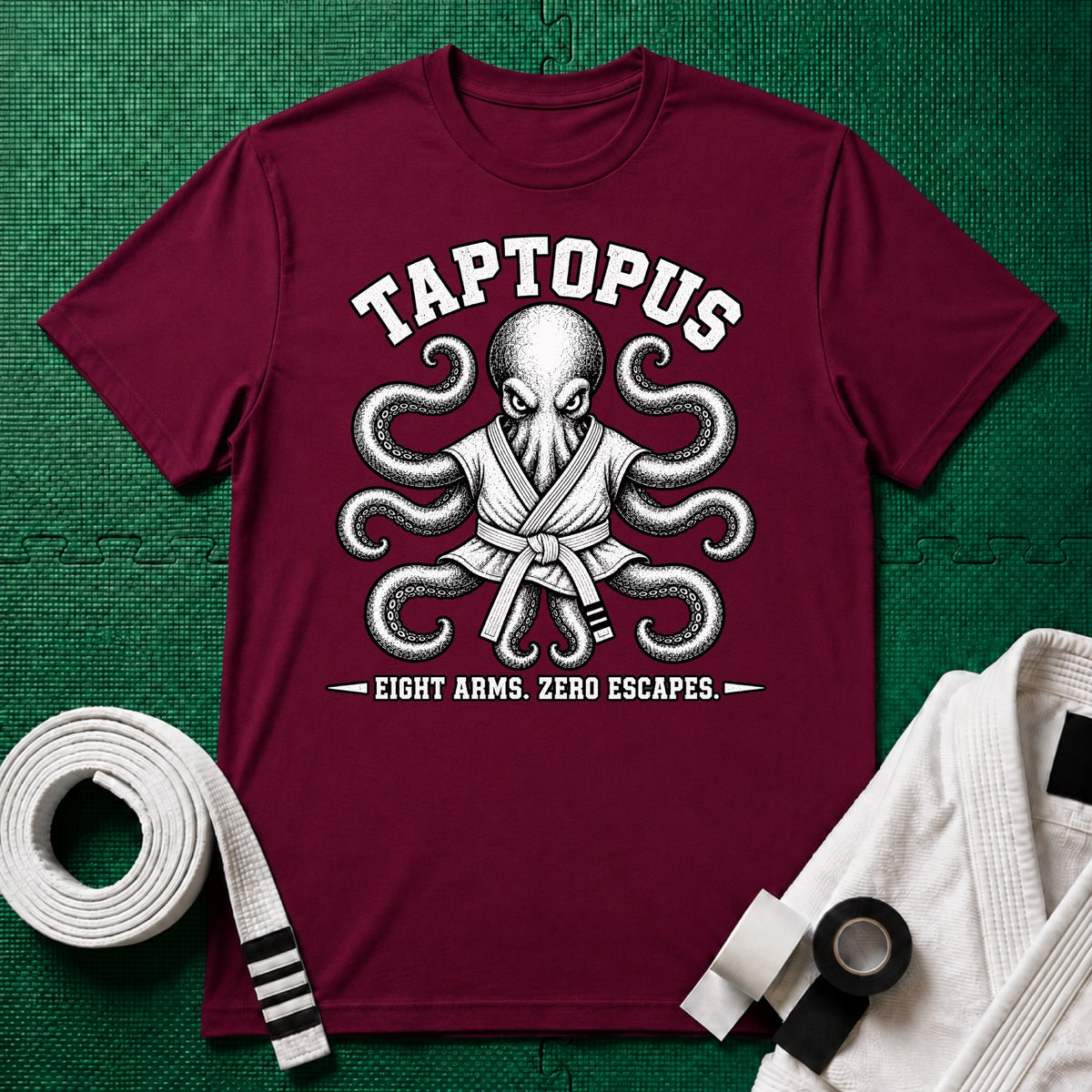 Taptopus White Belt T-Shirt