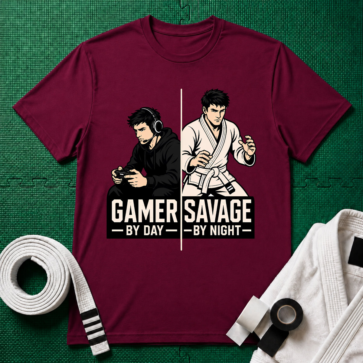 Gamer by Day White Belt T-Shirt