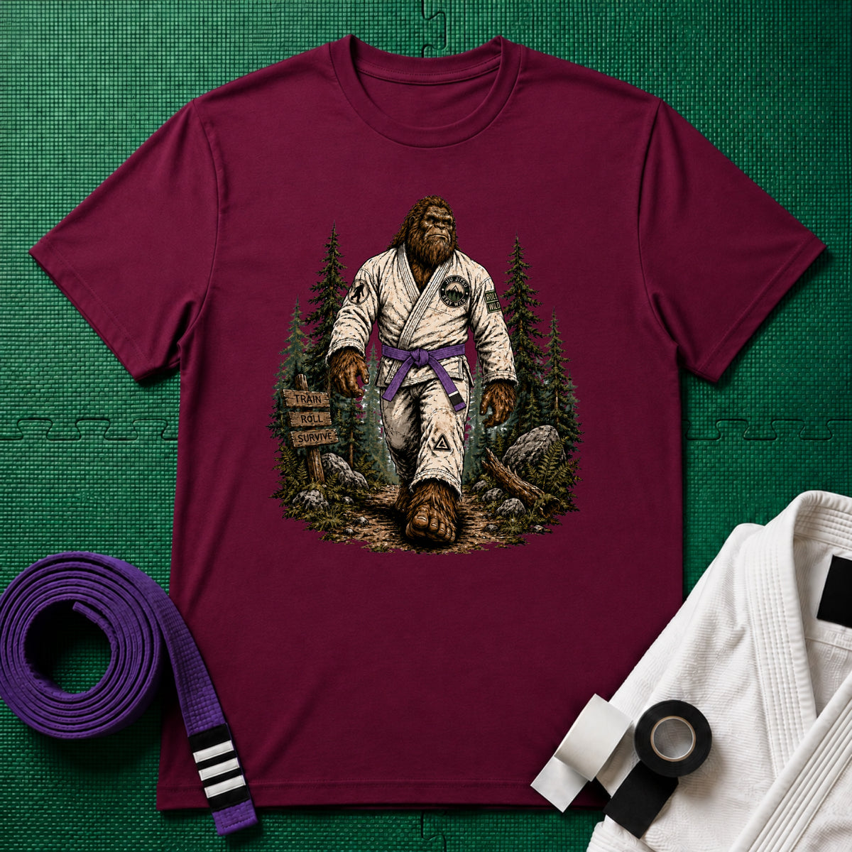 Bigfoot Forest Purple Belt T-Shirt