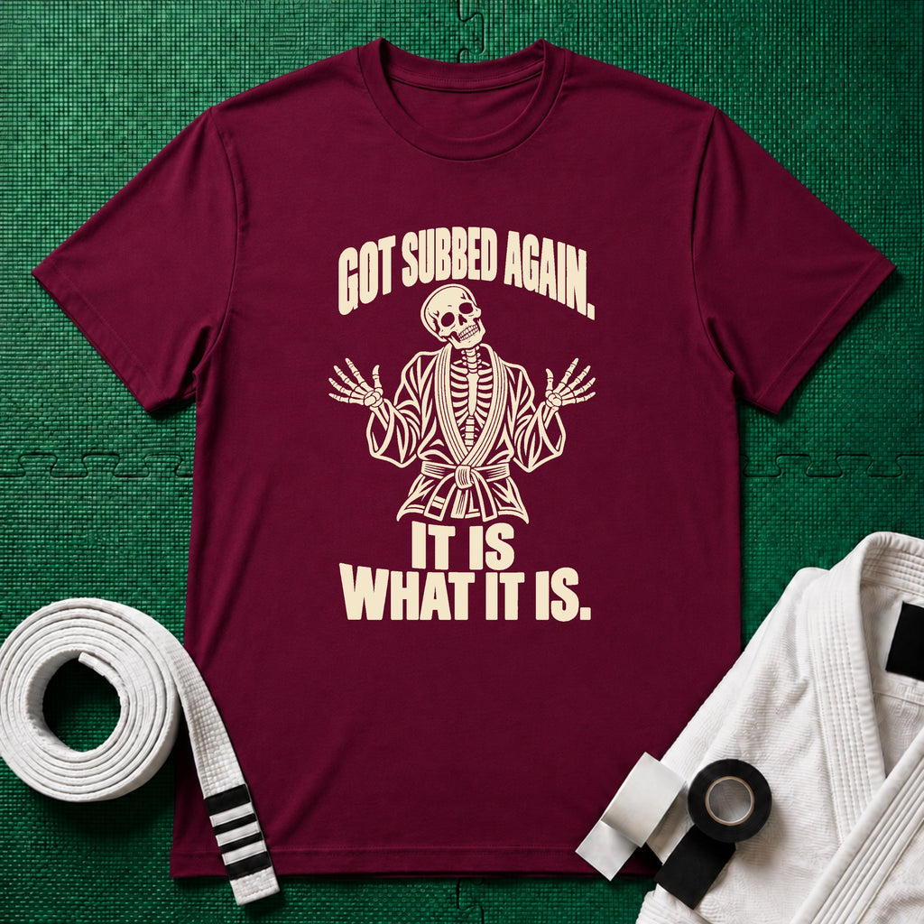 Subbed Again T-Shirt in Maroon
