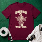 Subbed Again T-Shirt in Maroon