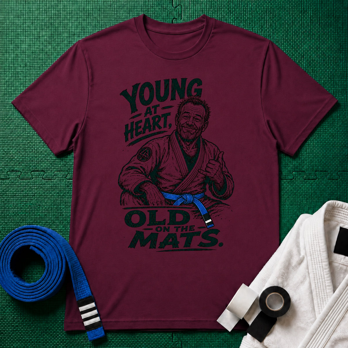Young at Heart Blue Belt T-Shirt
