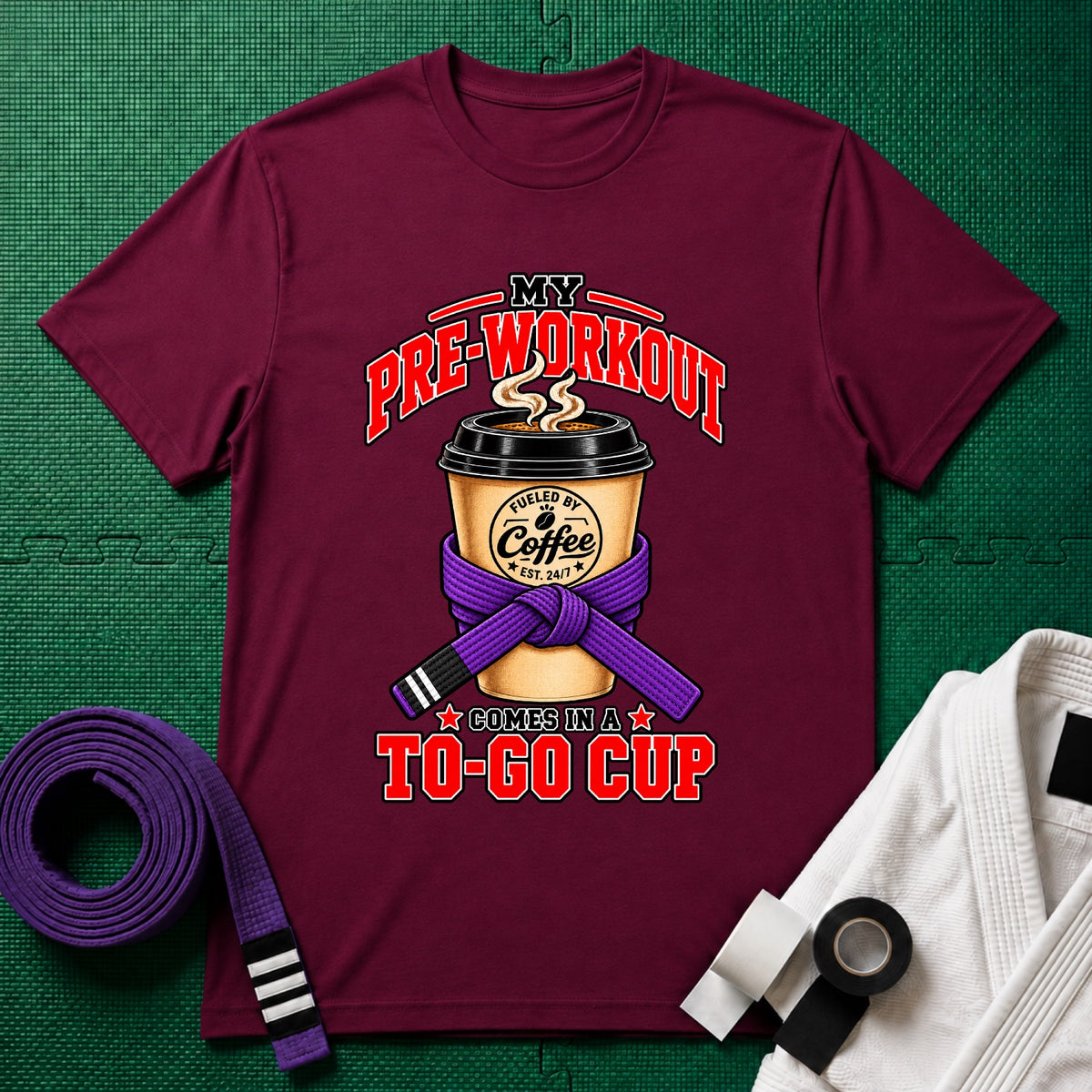 To Go Cup Purple Belt T-Shirt
