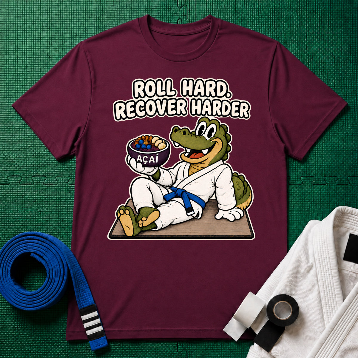 Roll Hard Blue Belt T-Shirt