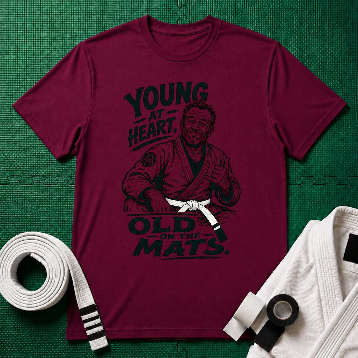Young at Heart White Belt T-Shirt