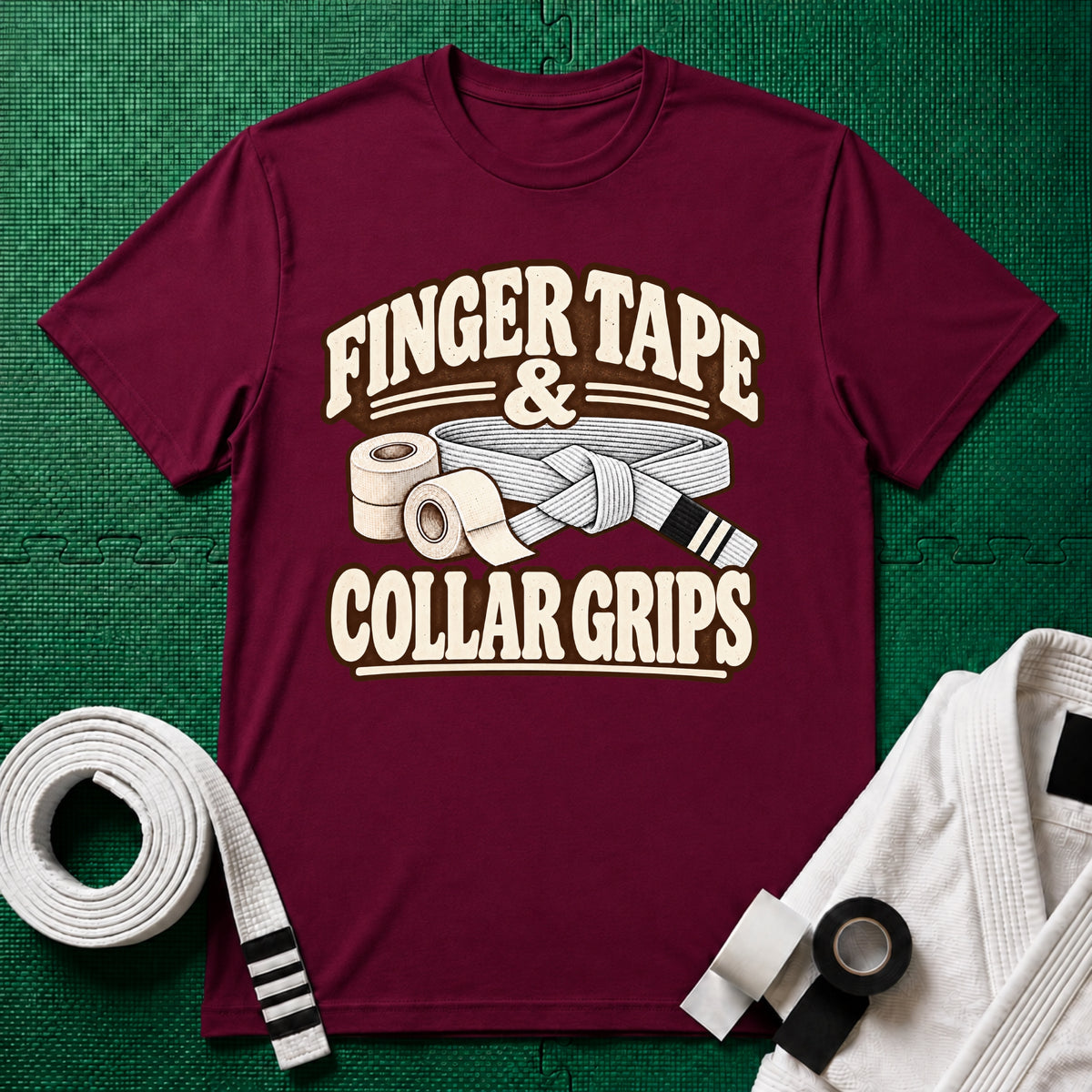 Finger Tape White Belt T-Shirt