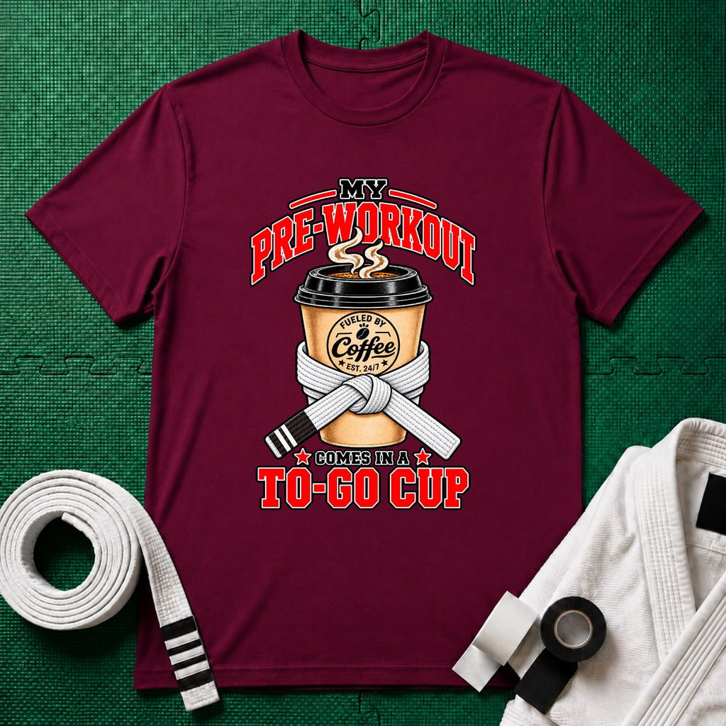 To Go Cup White Belt T-Shirt