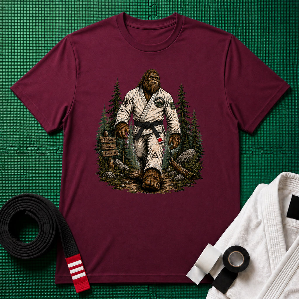 Bigfoot Forest Black Belt T-Shirt