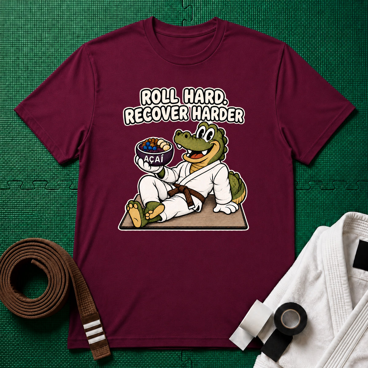 Roll Hard Brown Belt T-Shirt