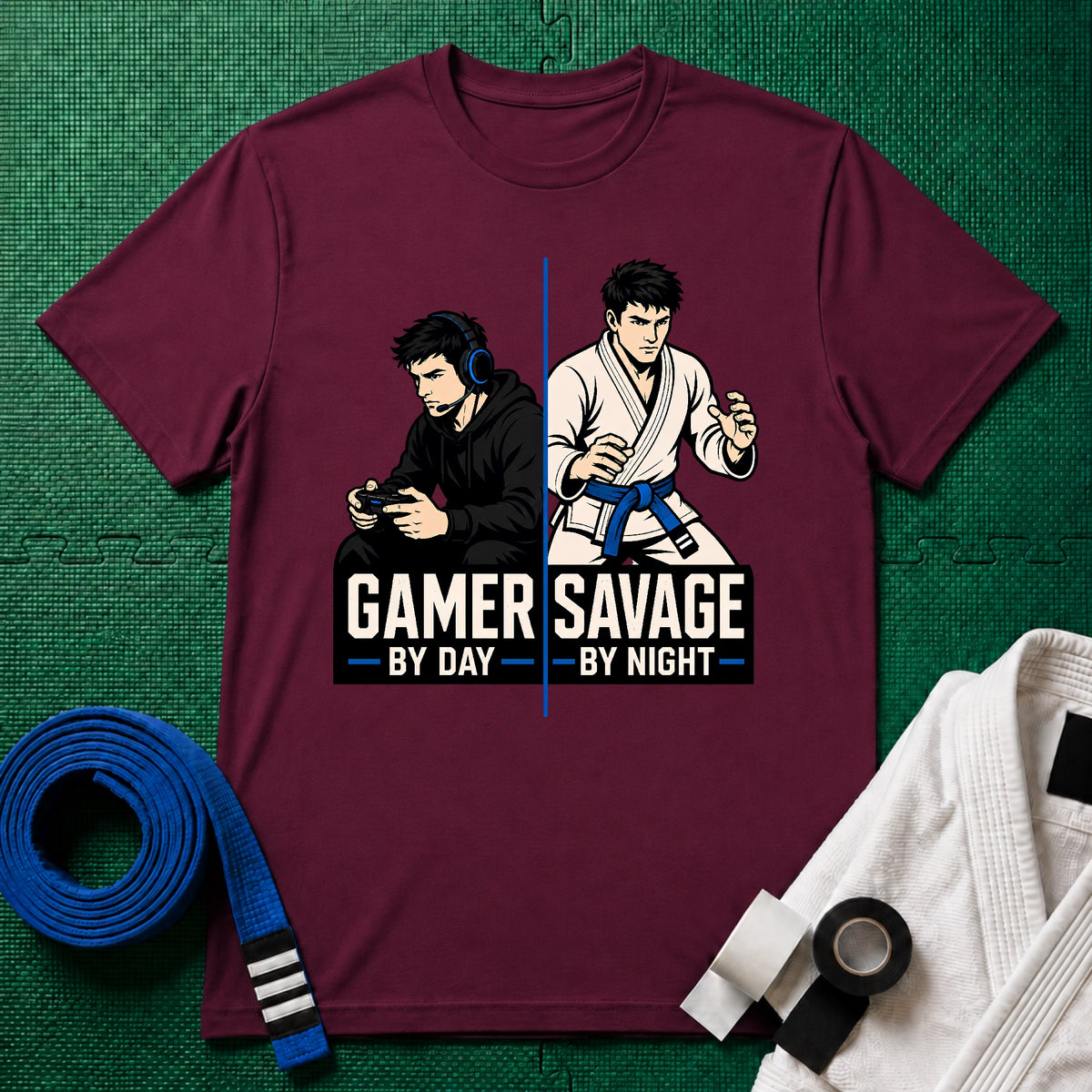 Gamer by Day Blue Belt T-Shirt