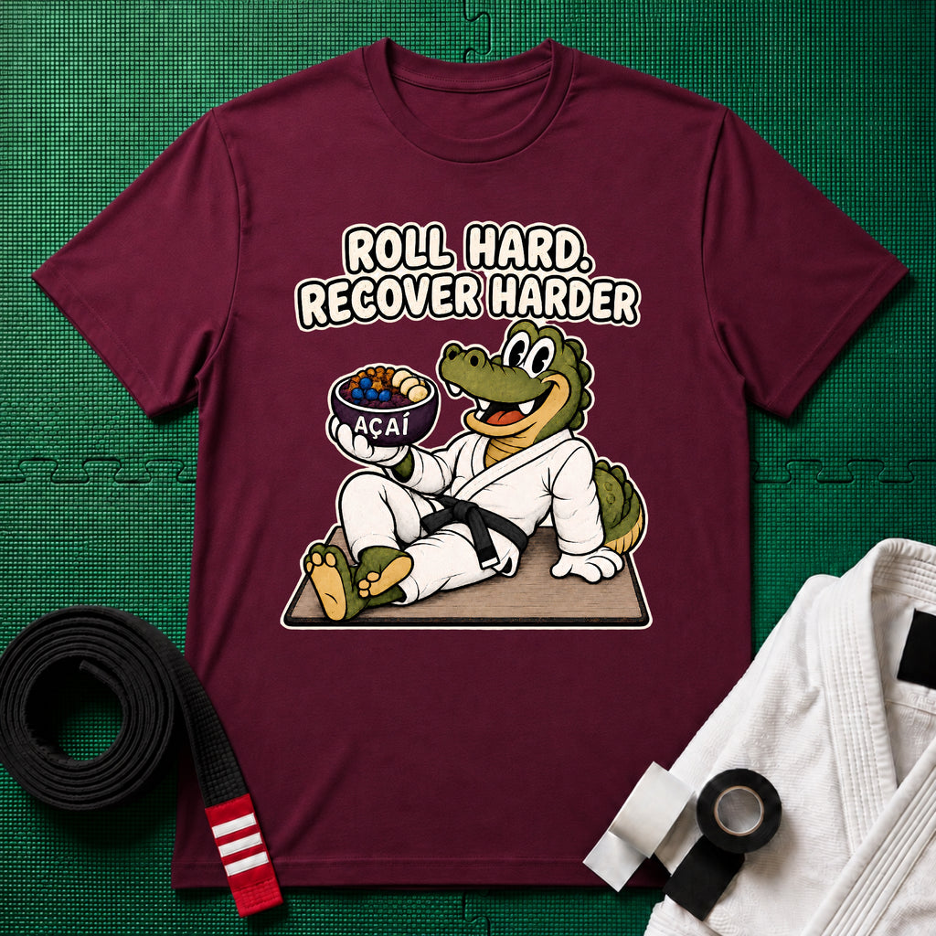 Roll Hard Black Belt T-Shirt