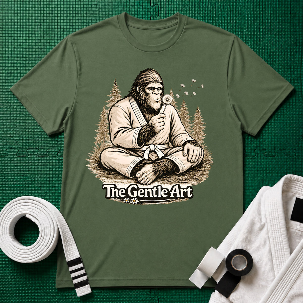 Bigfoot Dandelion White Belt T-Shirt