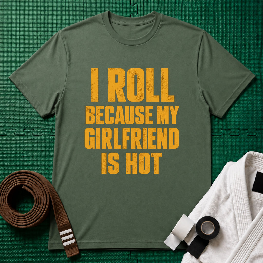 Hot Girlfriend T-Shirt in Military Green