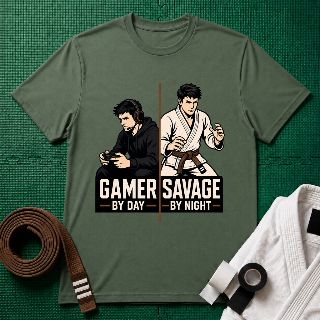 Gamer by Day Brown Belt T-Shirt