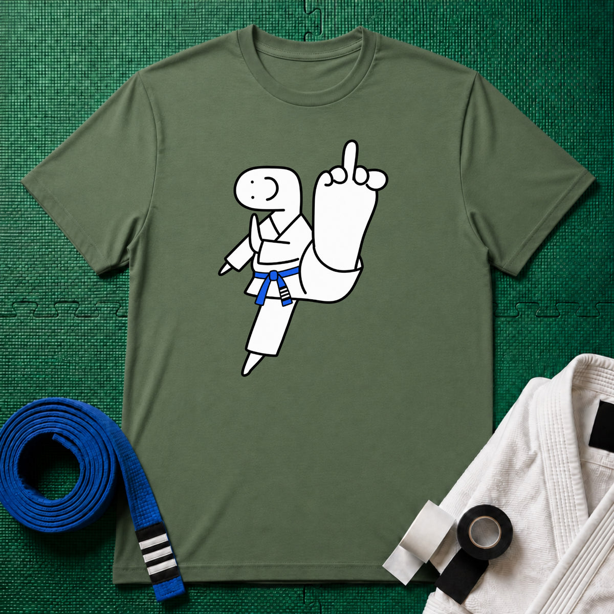Middle Toe Blue Belt T-Shirt