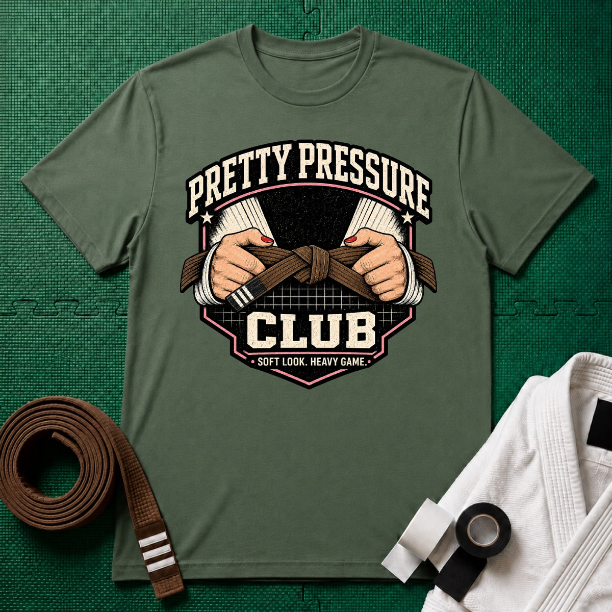 Pretty Pressure Brown Belt T-Shirt