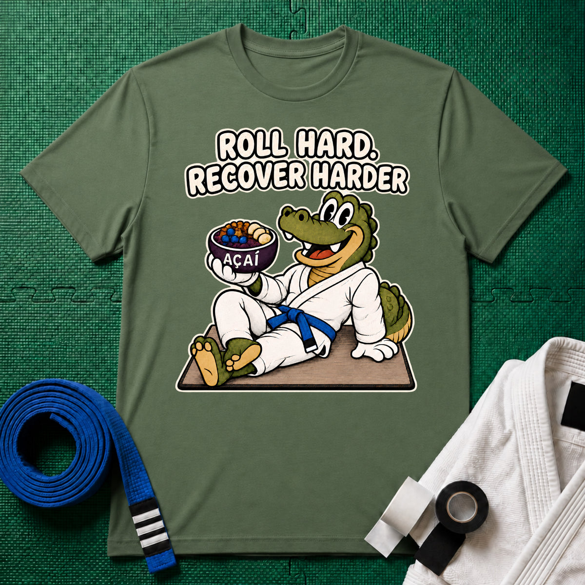 Roll Hard Blue Belt T-Shirt