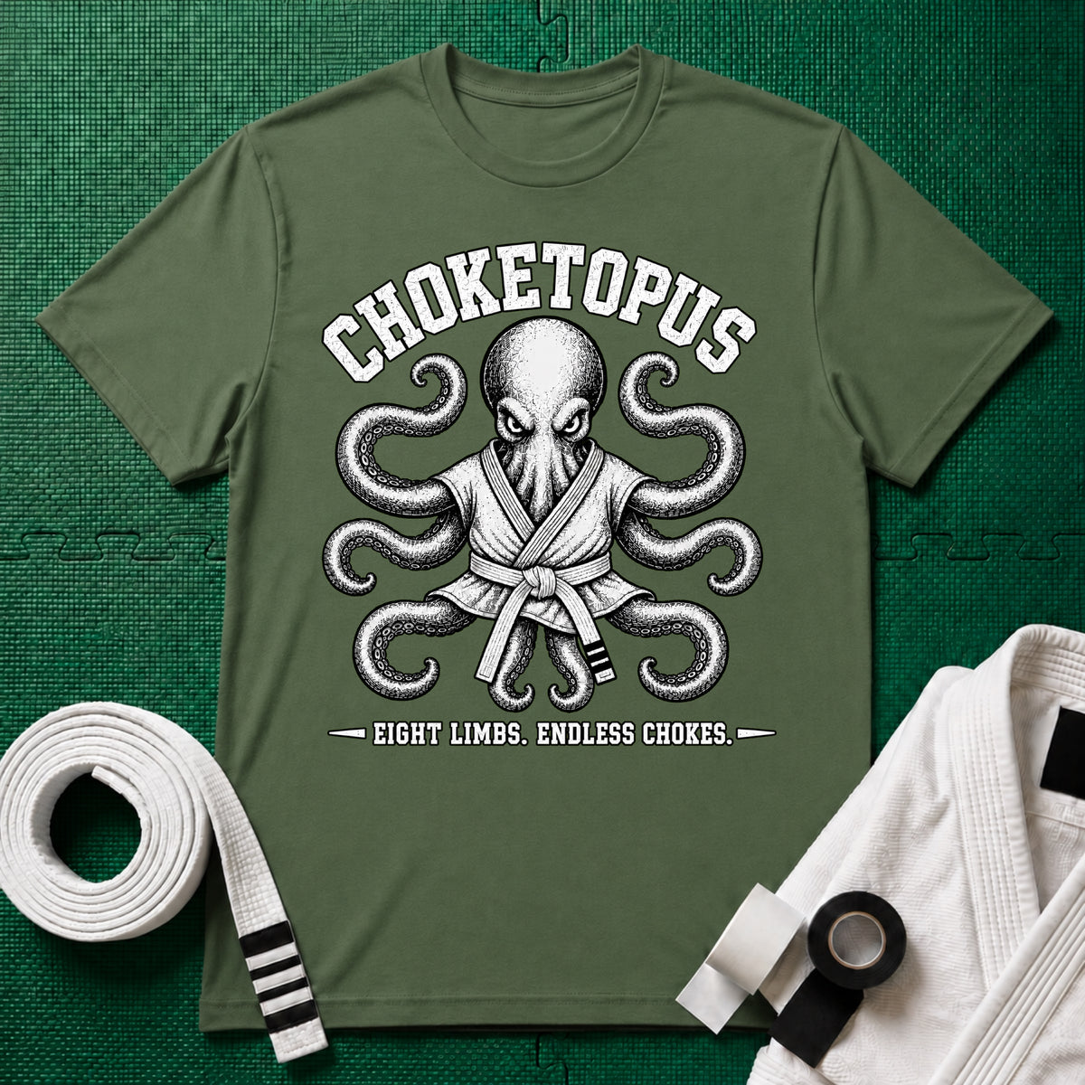 Choketopus White Belt T-Shirt