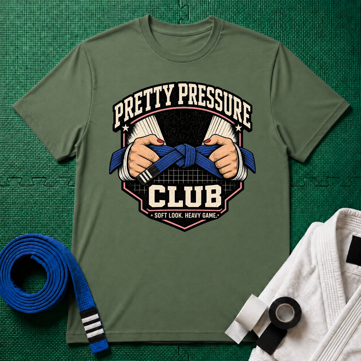 Pretty Pressure Blue Belt T-Shirt