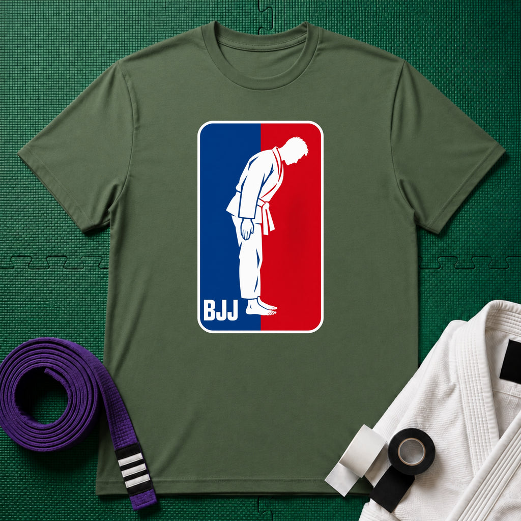 BJJ Man T-Shirt, Military Green