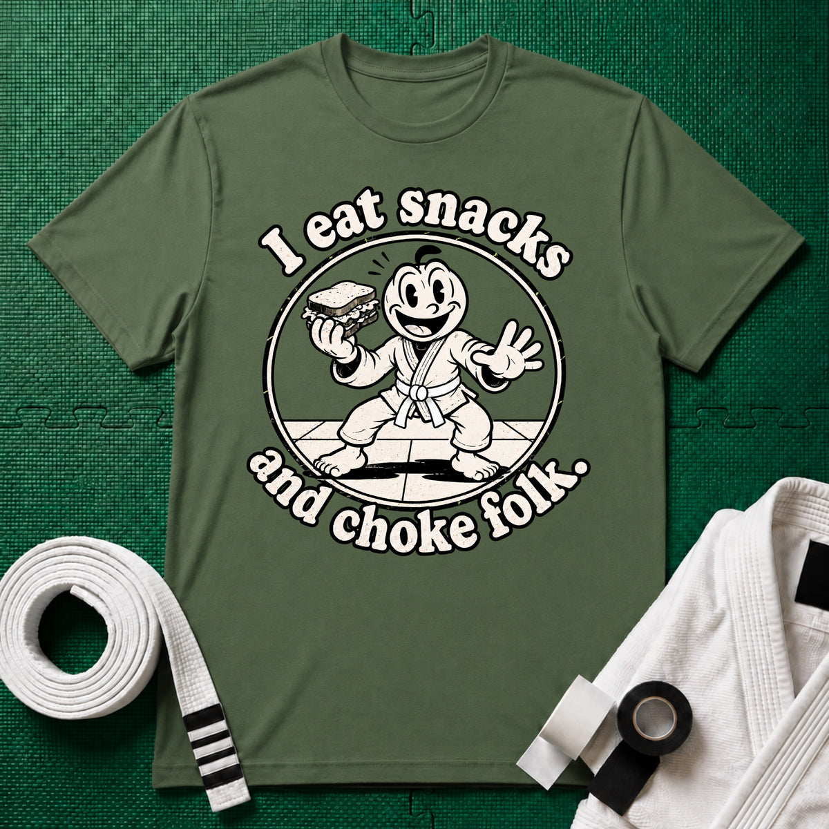 Choke Folk White Belt T-Shirt