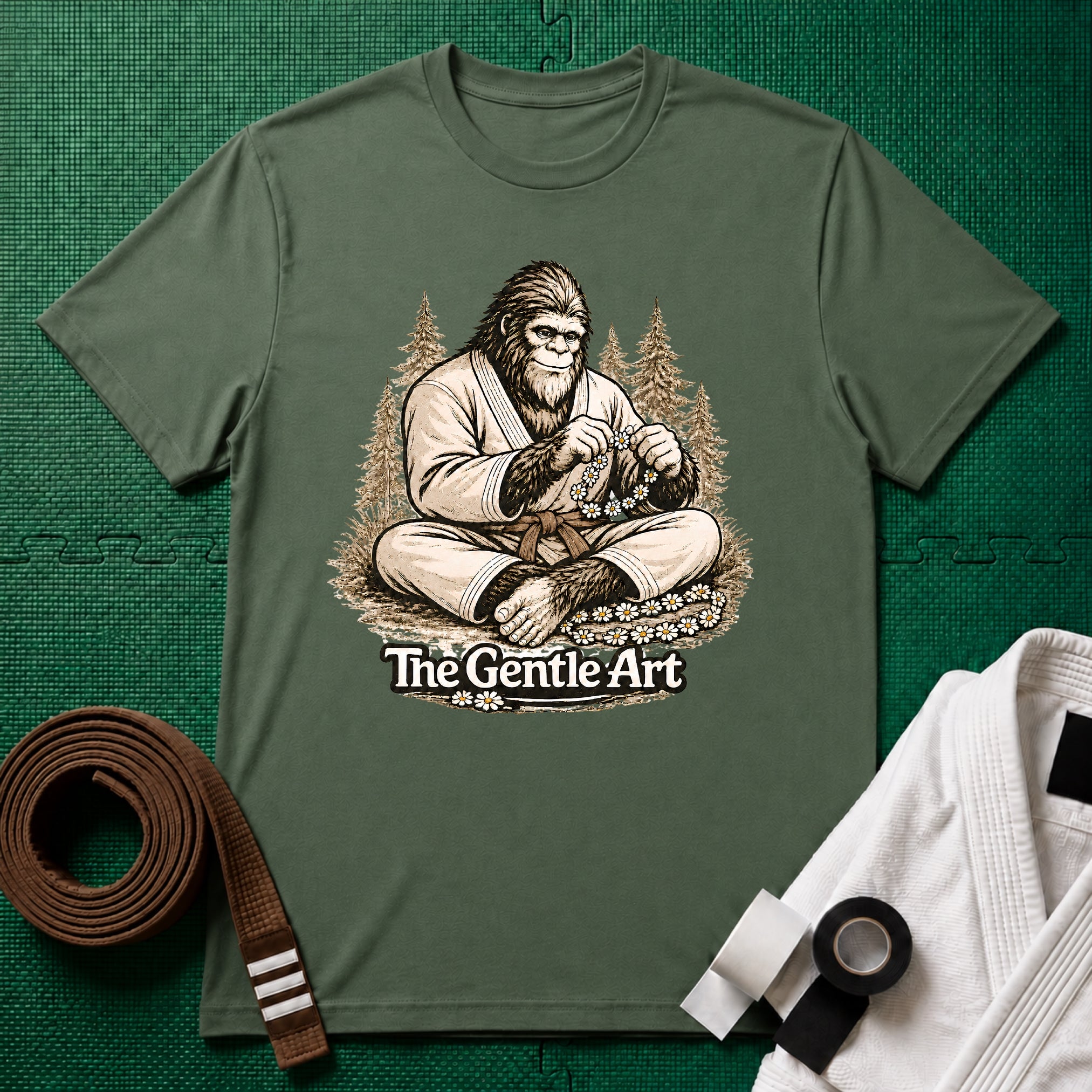 Bigfoot Daisy Brown Belt T-Shirt