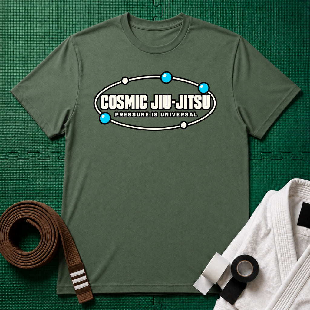Cosmic Jiu-Jitsu T-Shirt in Military Green
