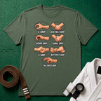 Jiu-Jitsu Grips Chart T-Shirt, Military Green