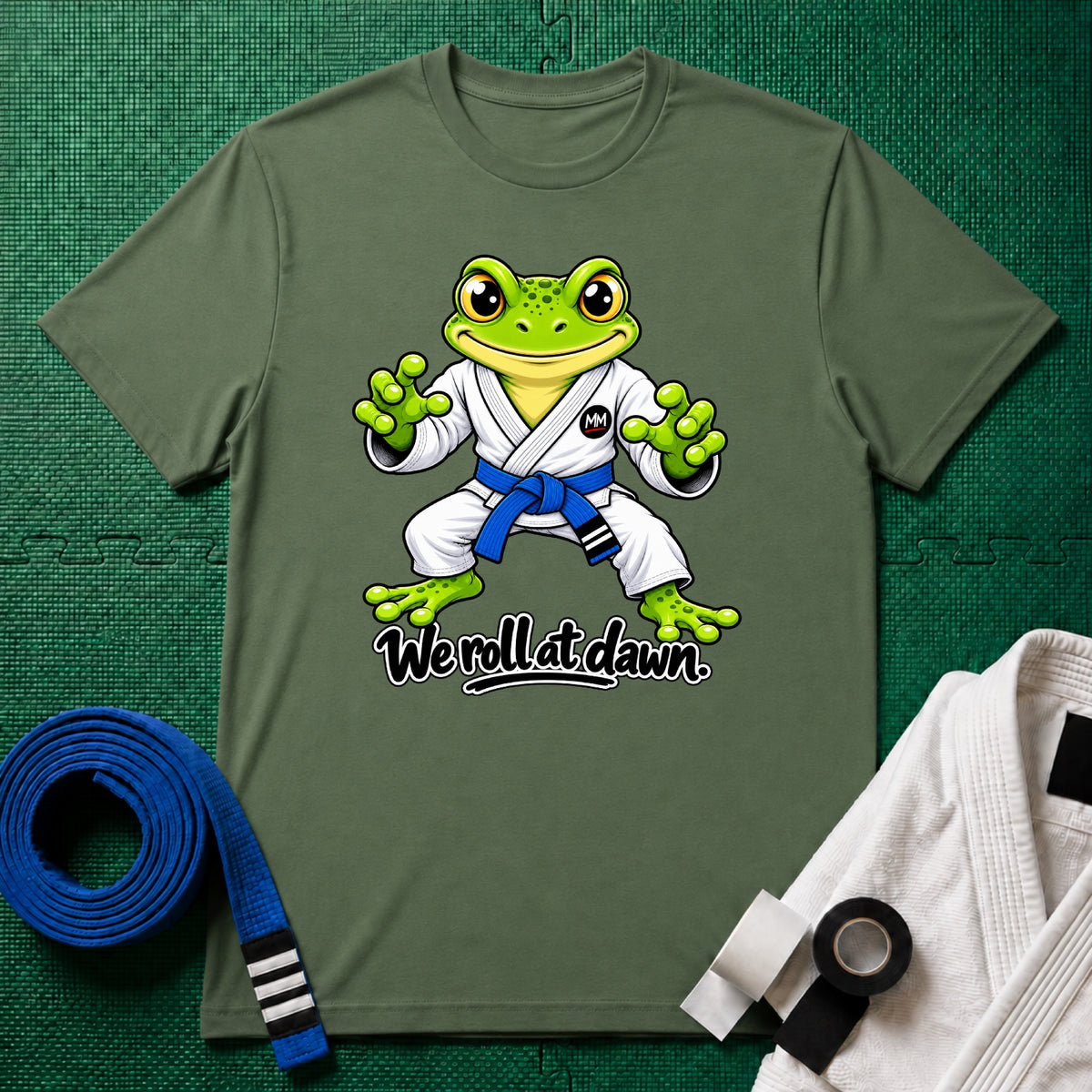 We Roll Blue Belt T-Shirt