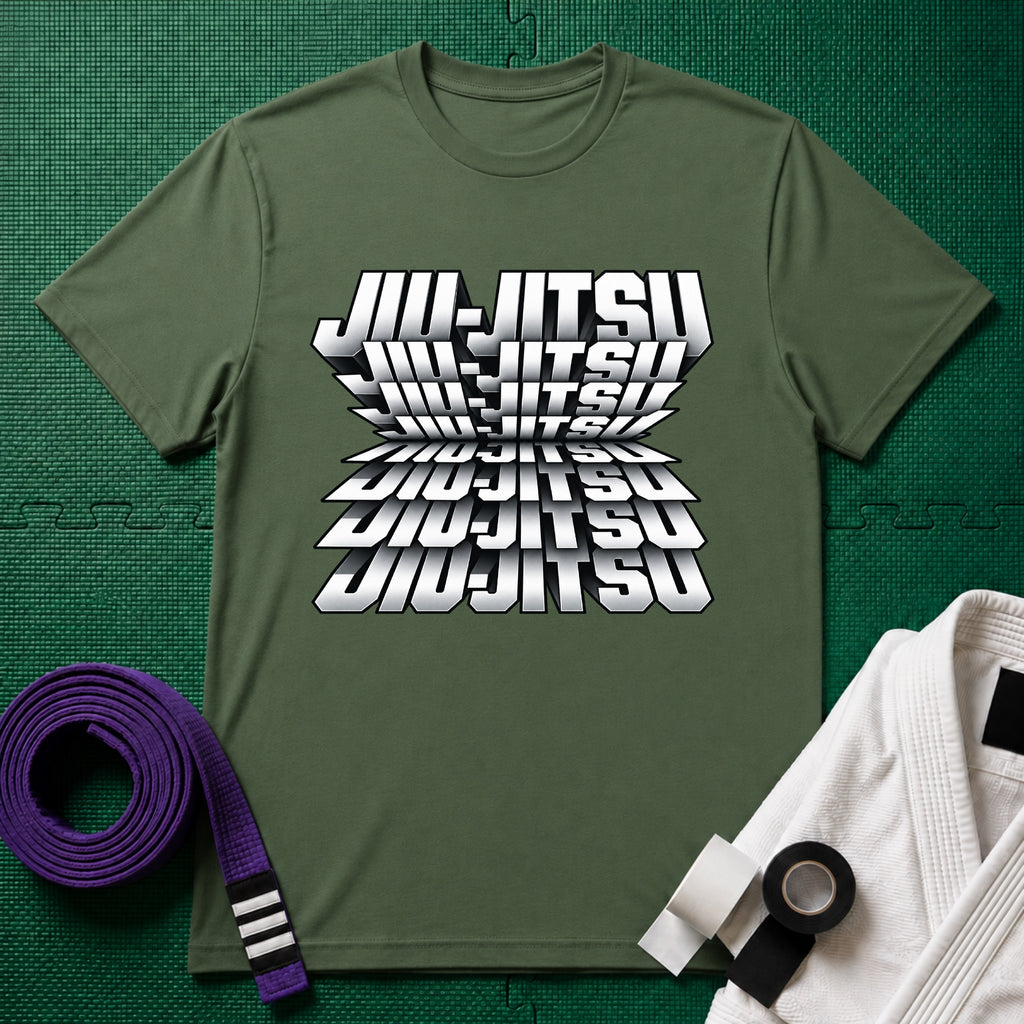 Jiu-Jitsu Graphic T-Shirt in Military Green