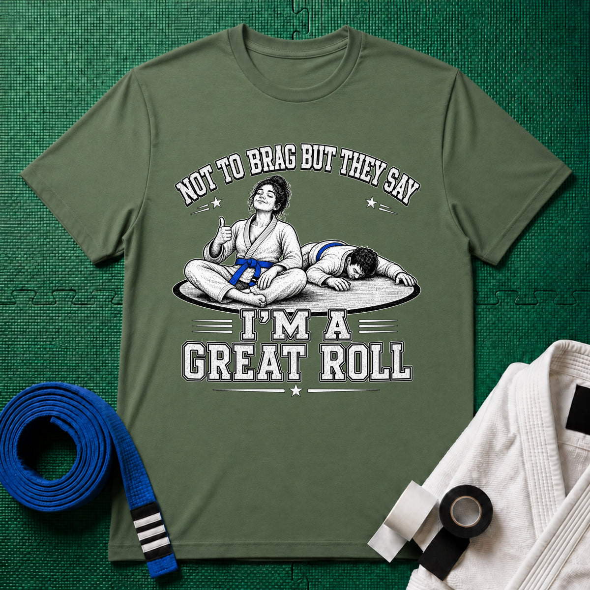 Not to Brag W Blue Belt T-Shirt