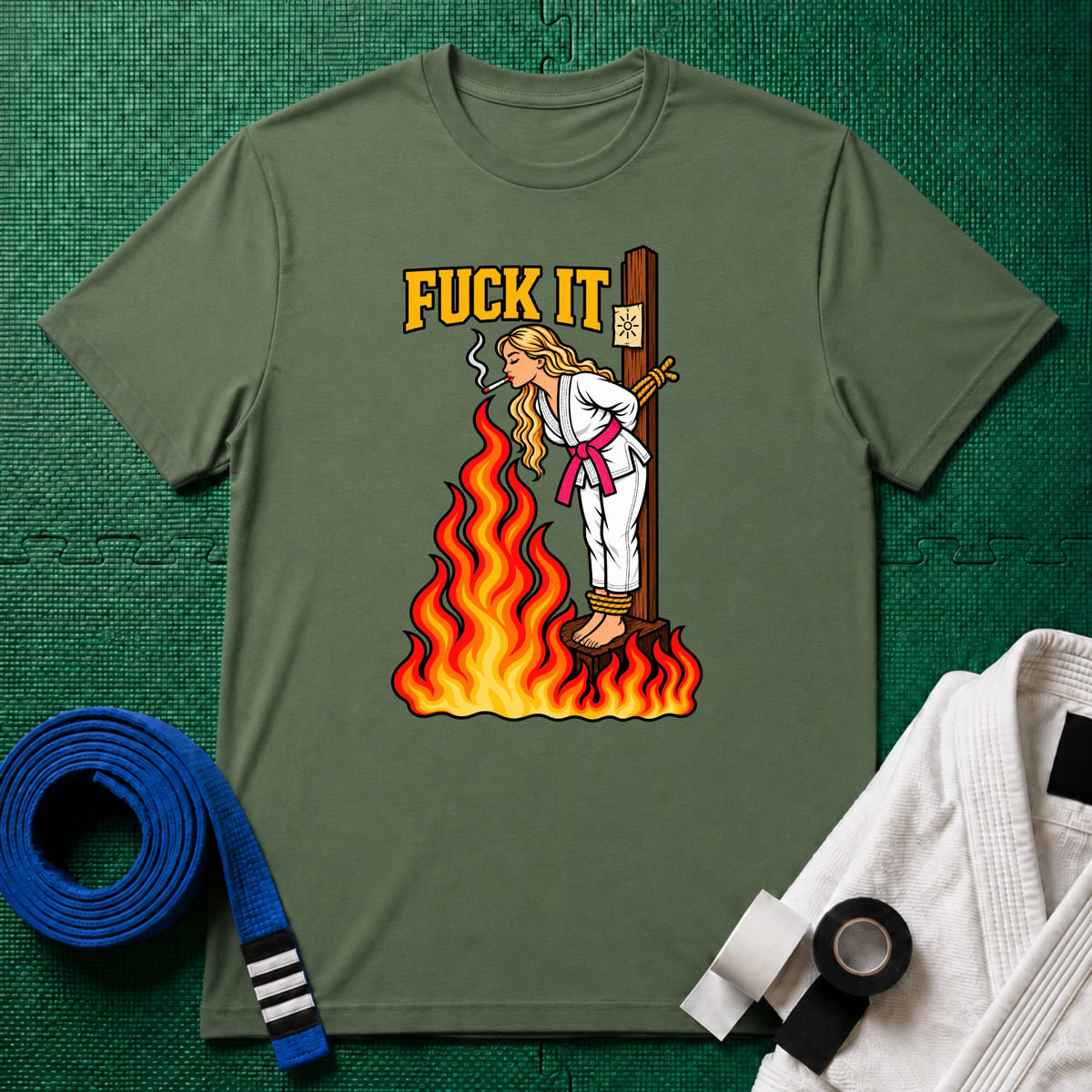 F*ck It T-Shirt (Design 2), Military Green