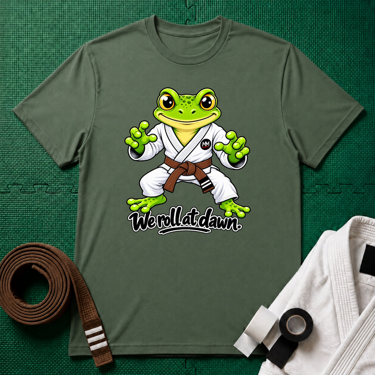 We Roll Brown Belt T-Shirt
