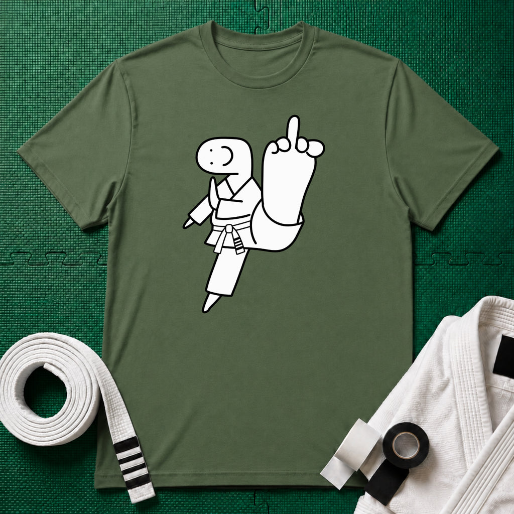 Middle Toe White Belt T-Shirt
