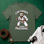 Low Energy Sloth Brown Belt T-Shirt