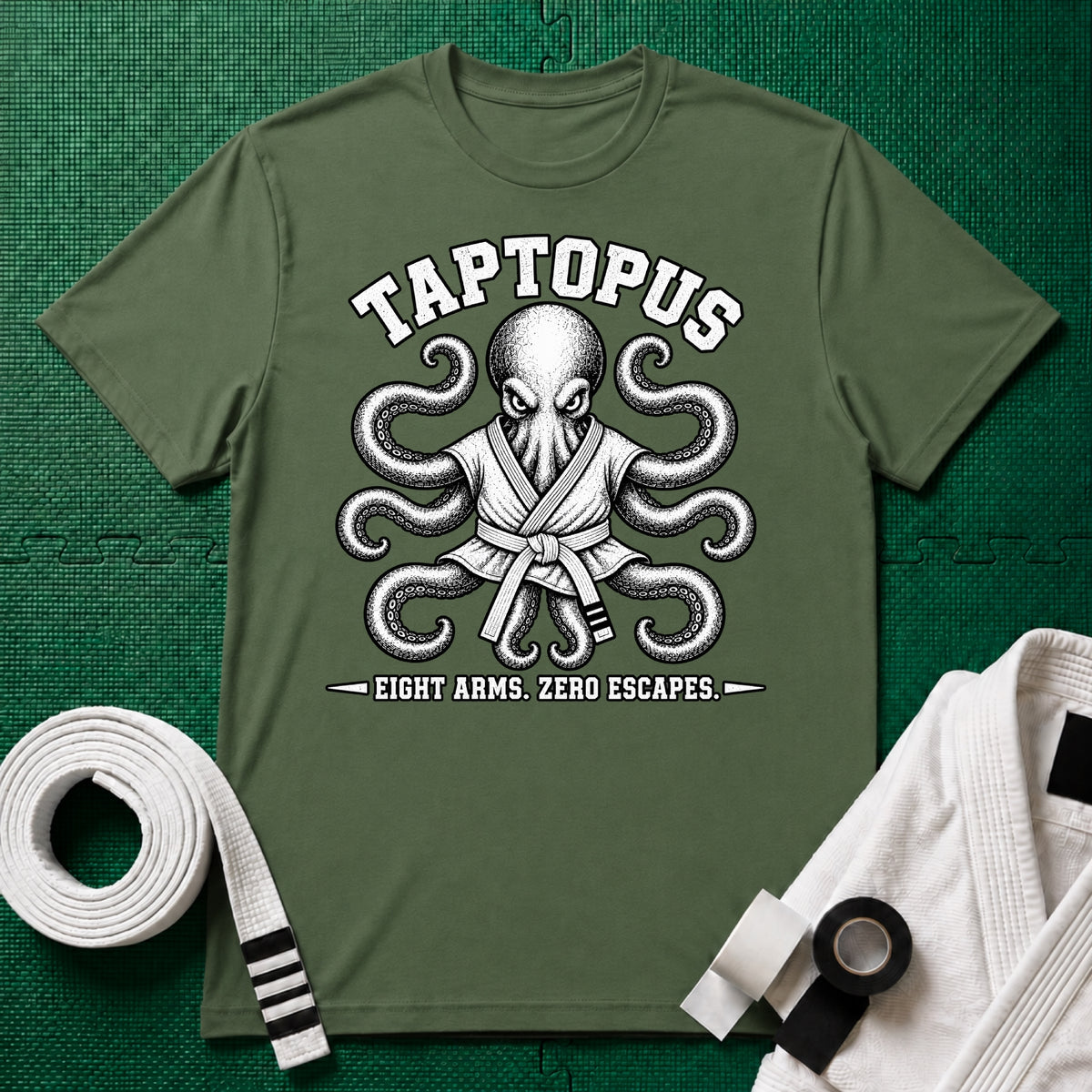 Taptopus White Belt T-Shirt