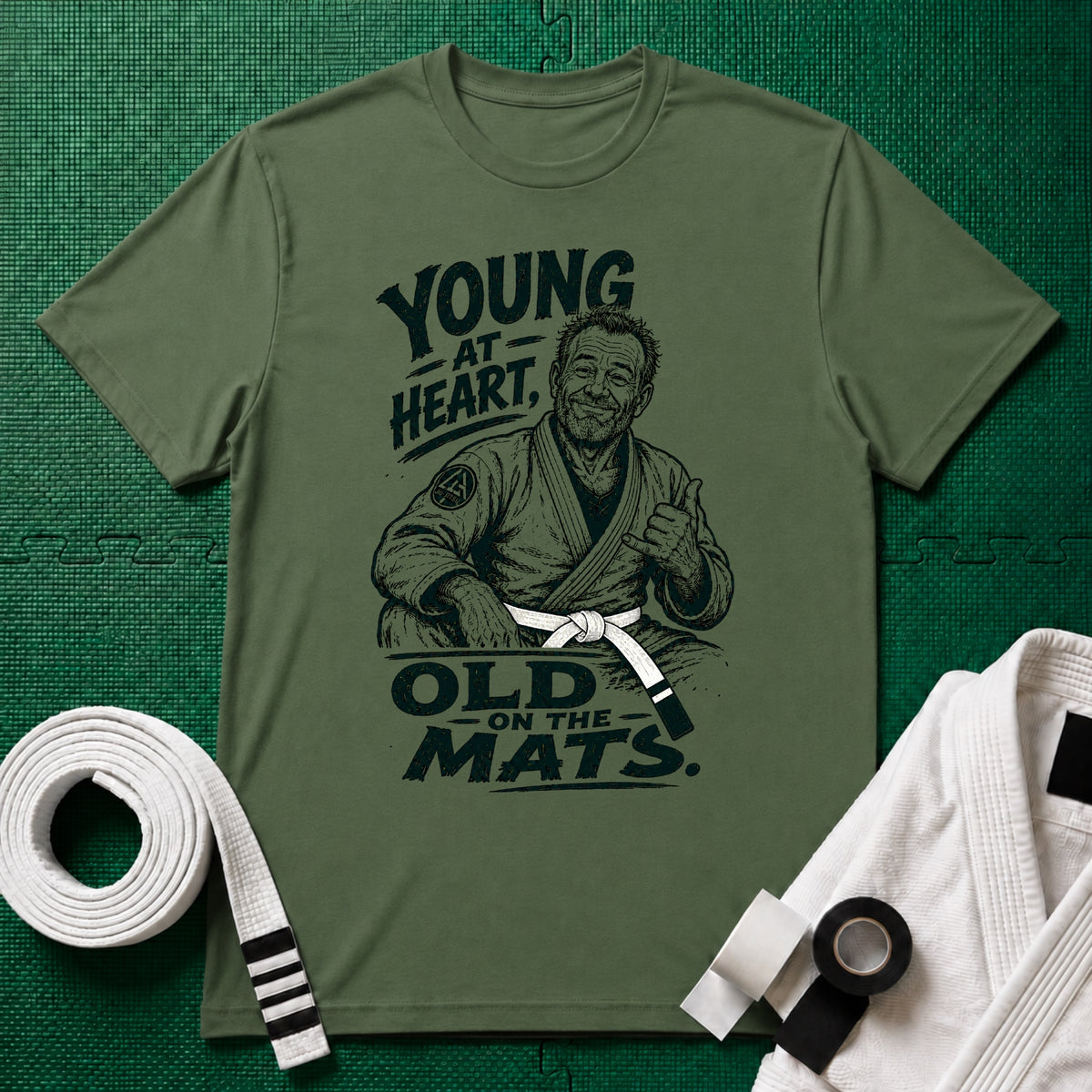 Young at Heart White Belt T-Shirt