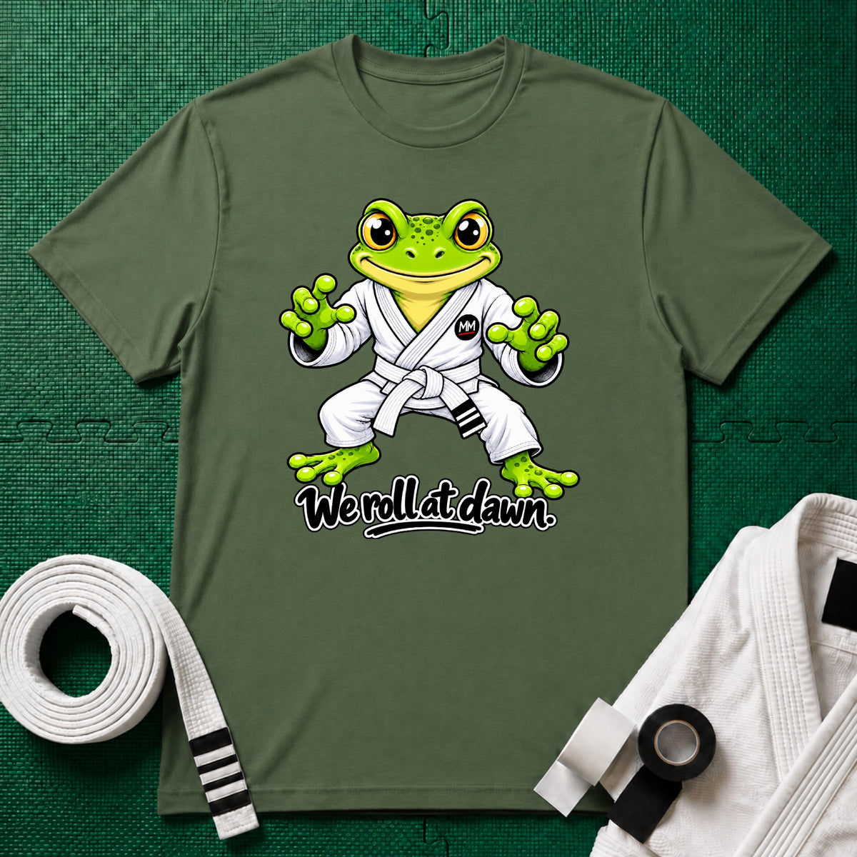 We Roll White Belt T-Shirt