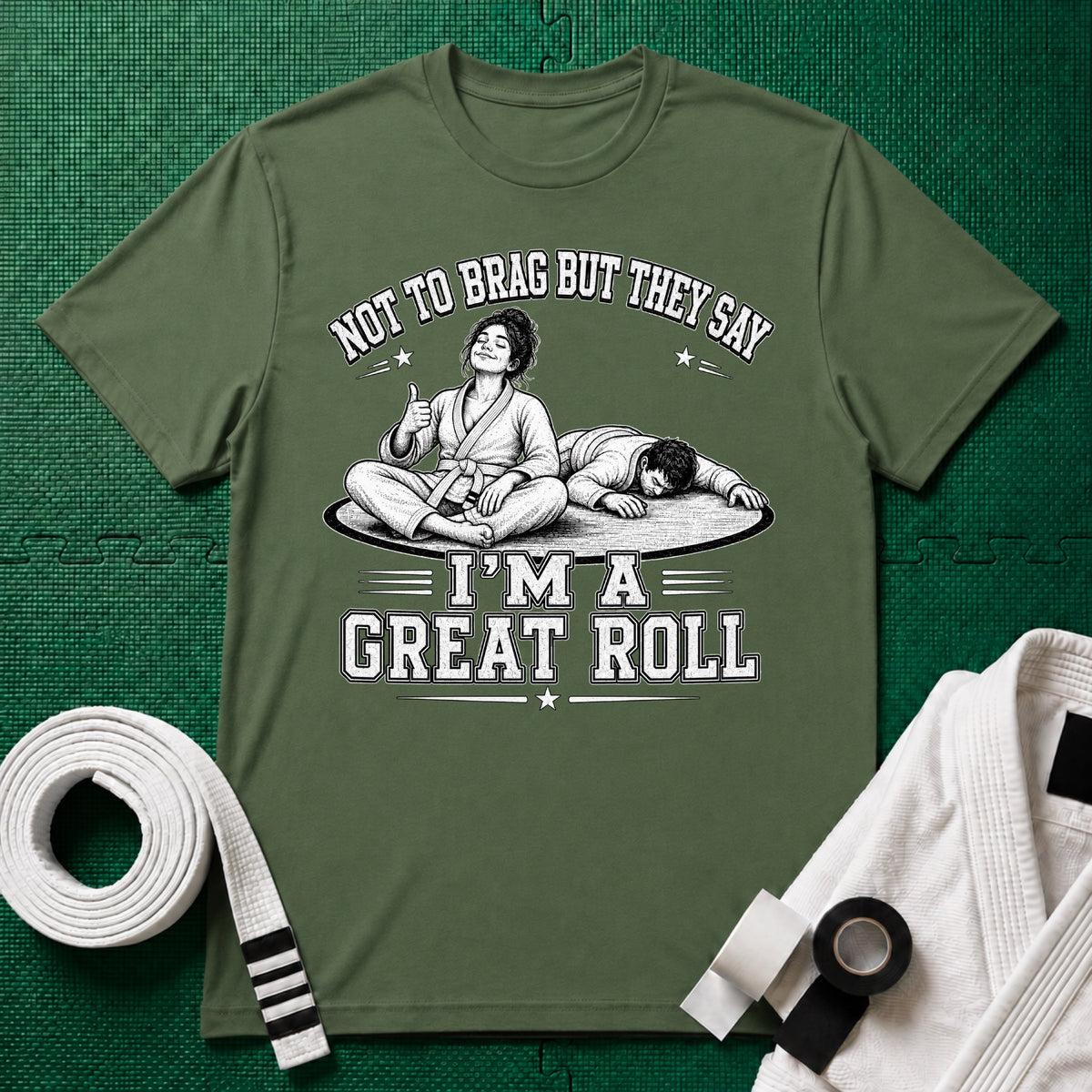Not to Brag W White Belt T-Shirt
