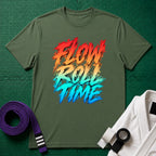 Flow Roll T-Shirt in Military Green