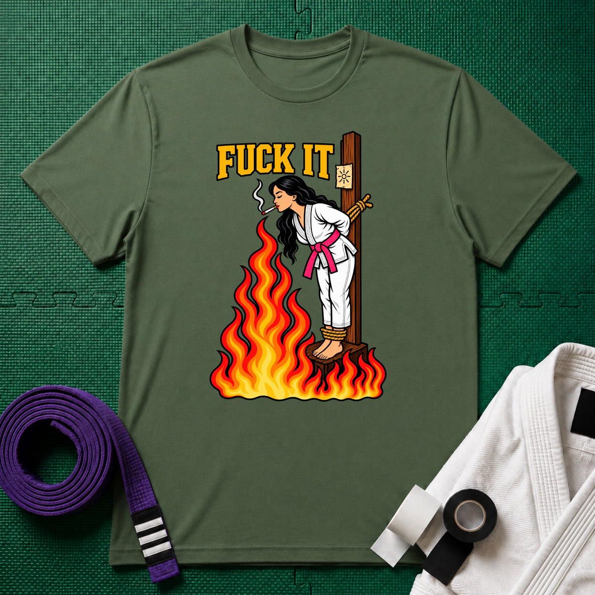 F*ck It T-Shirt (Design 3), Military Green