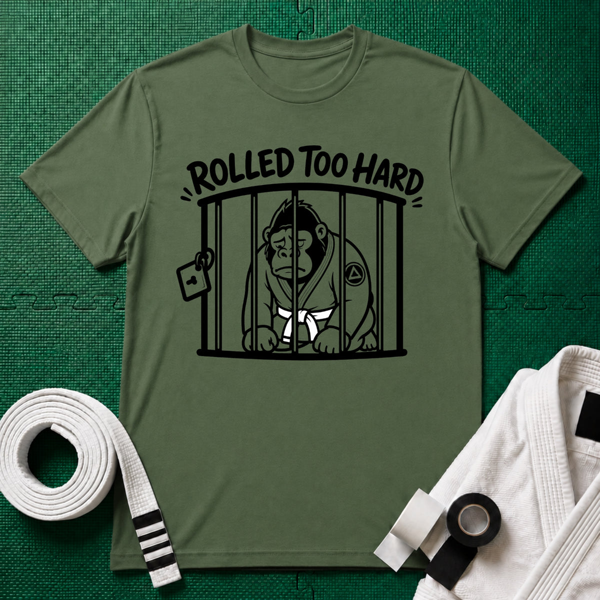 Rolled too Hard White Belt T-Shirt
