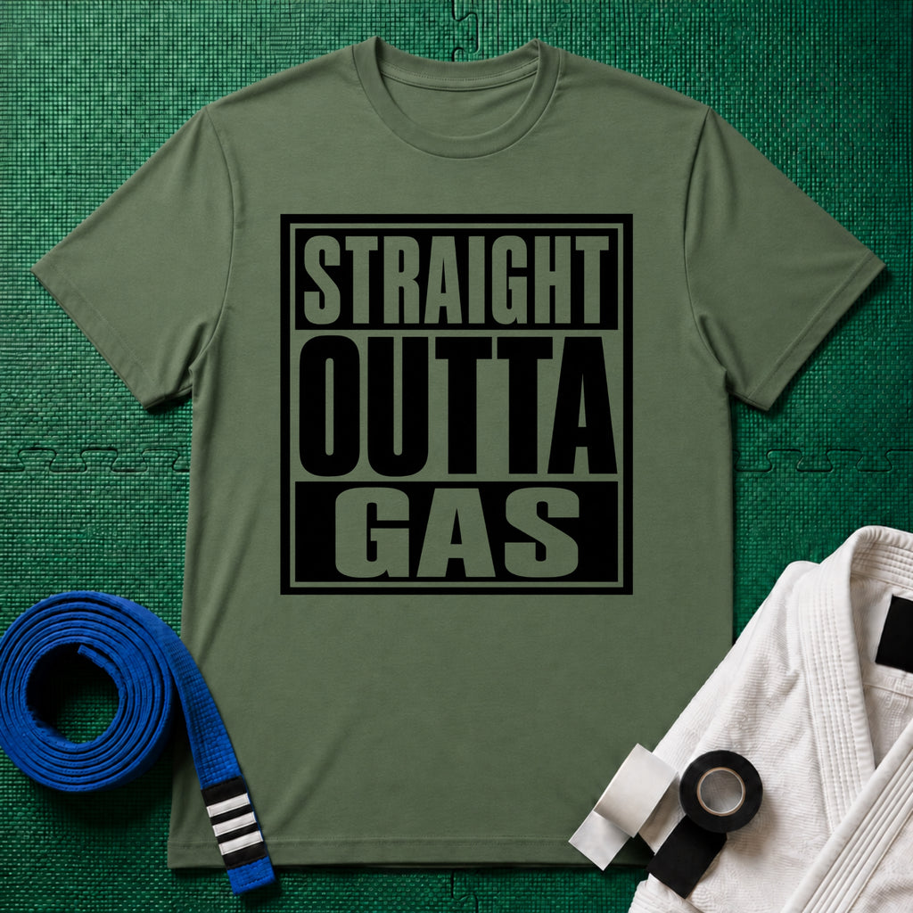 Straight Outta Gas T-Shirt, Military Green