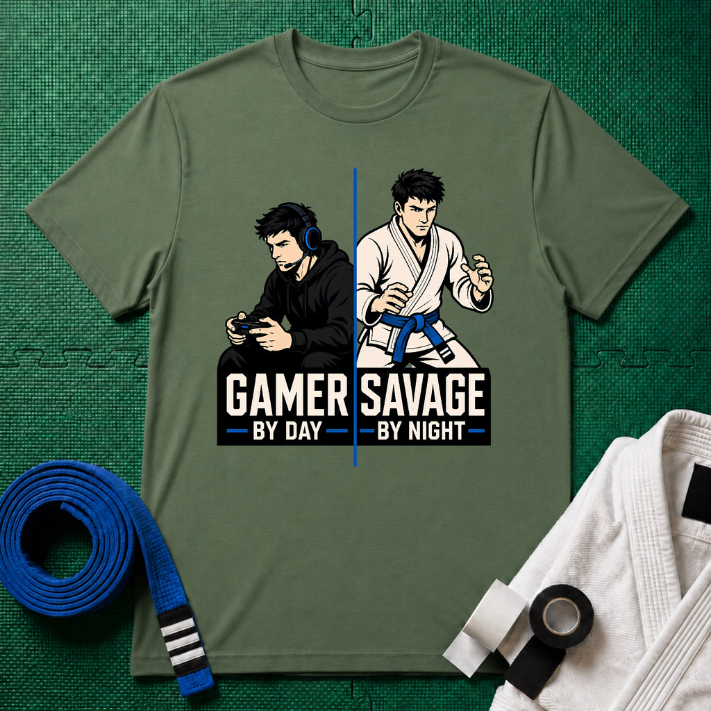 Gamer by Day Blue Belt T-Shirt