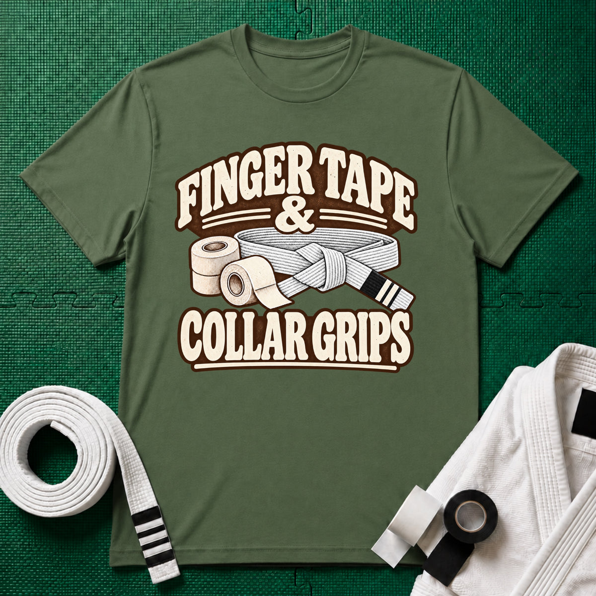 Finger Tape White Belt T-Shirt