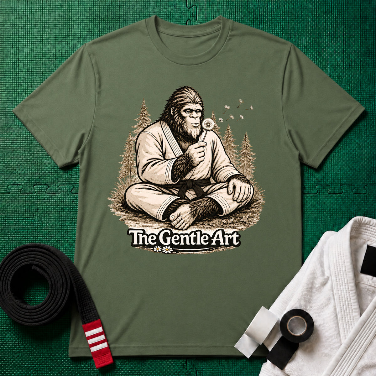 Bigfoot Dandelion Black Belt T-Shirt